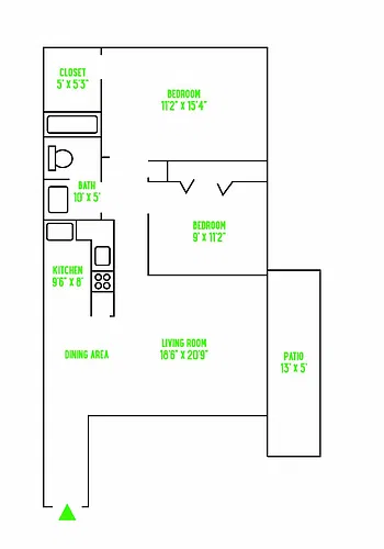 Floor plan 2BR JR