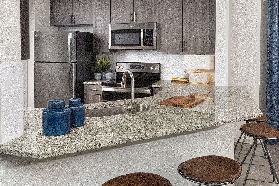 Kitchens feature granite countertops and 42&amp;quot; cabinets