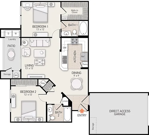 Floor plan Loggia - Plan 4A