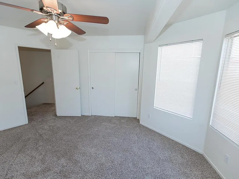 Second bedroom. Large sliding door closet