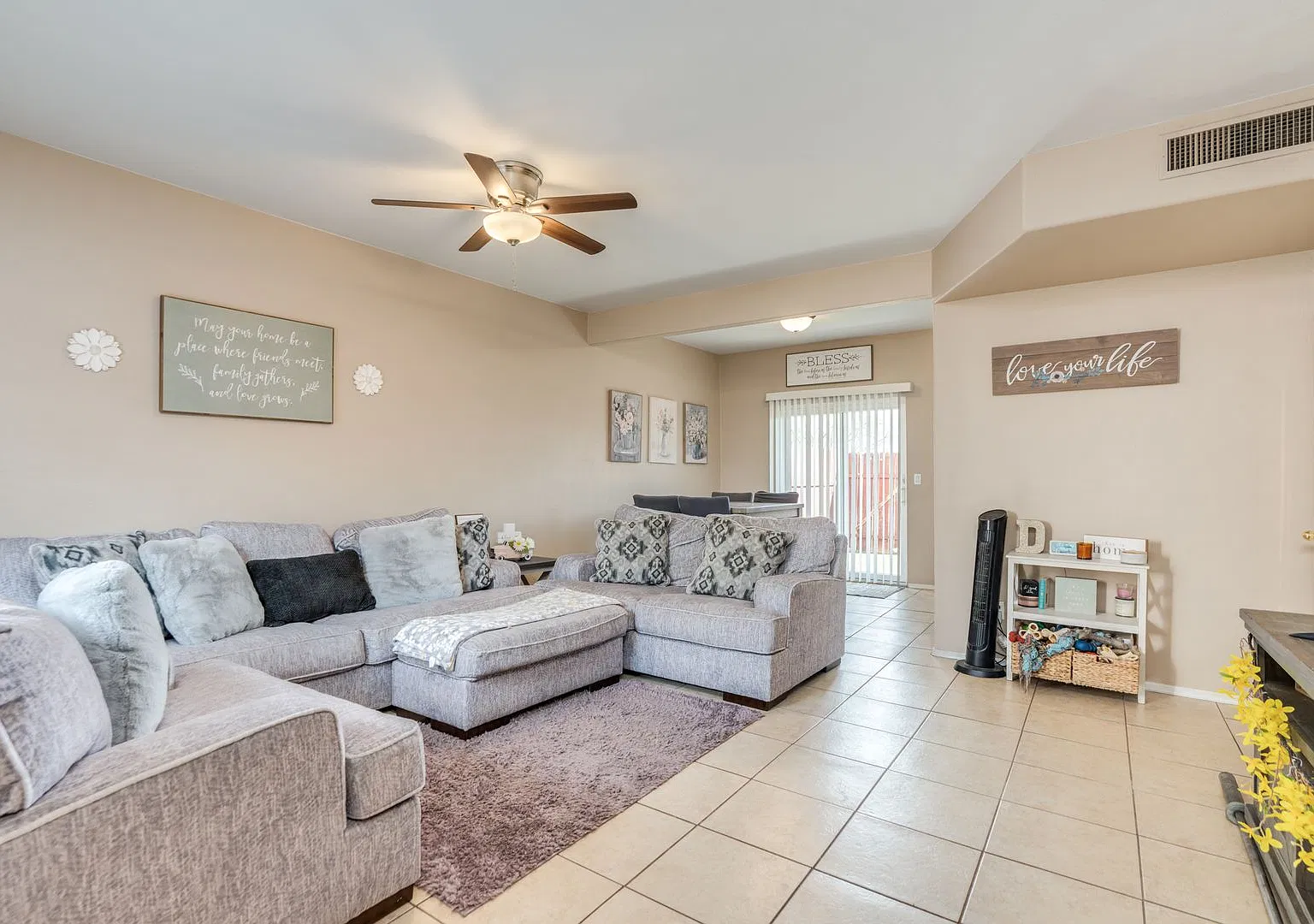 Spacious 3BR/3BA Tucson Home with Private Balcony & Fenced Yard | 3516 S Mission Rd #3 — Photo 2
