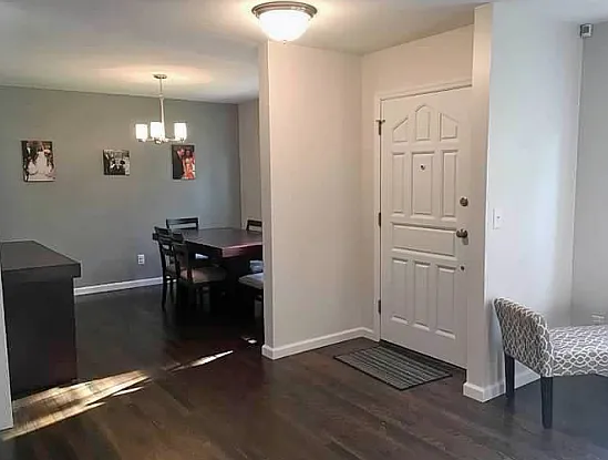 View from office into the dining room