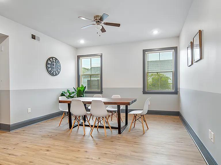 Welcome Home! Beautiful furnished dining area in your new home.