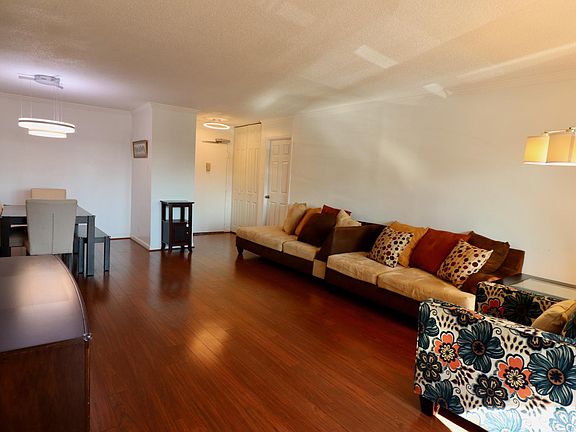 Looking into main living area from balcony
