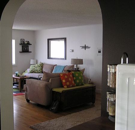 Archway gives character to dining room.