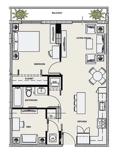 Floor plan A4 + Den