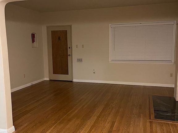 Front door and living room