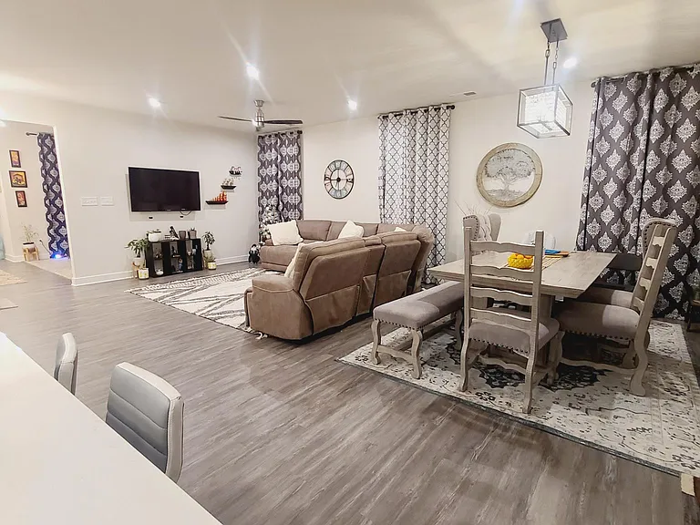 Living Room and Dining Area