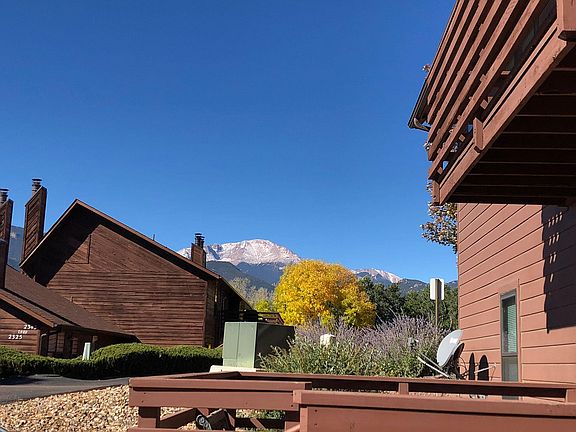 View of Pikes Peak from front deck