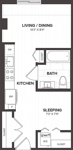 Floor plan Studio-S6