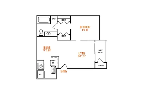Floor plan A2 Renovated