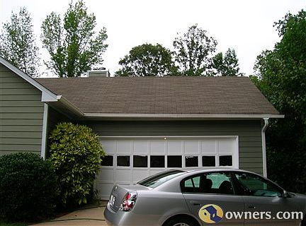 Garage on backside of house