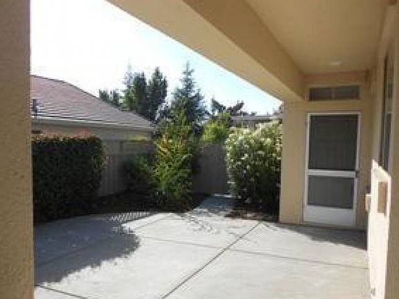 Enclosed fenced courtyard