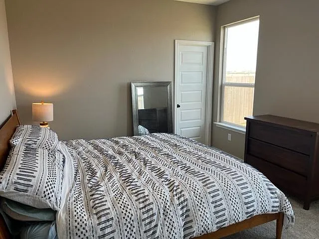 Master bedroom with ensuite bathroom.