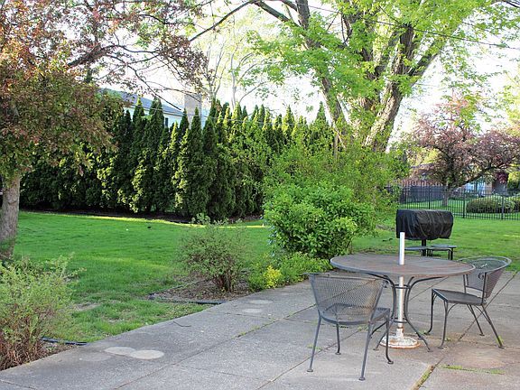 Backyard and patio area