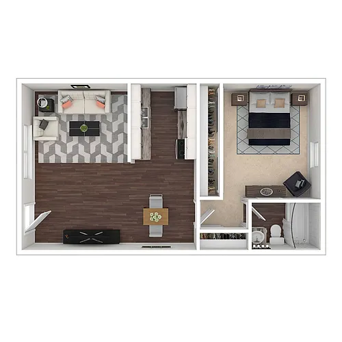 Floor plan 1X1 A