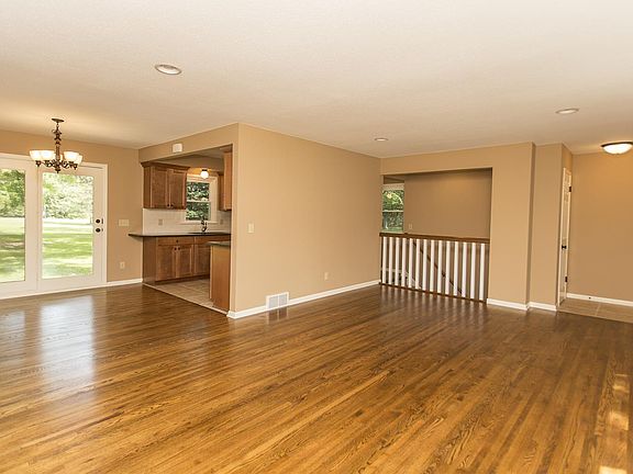 Living room, dining room, and kitchen