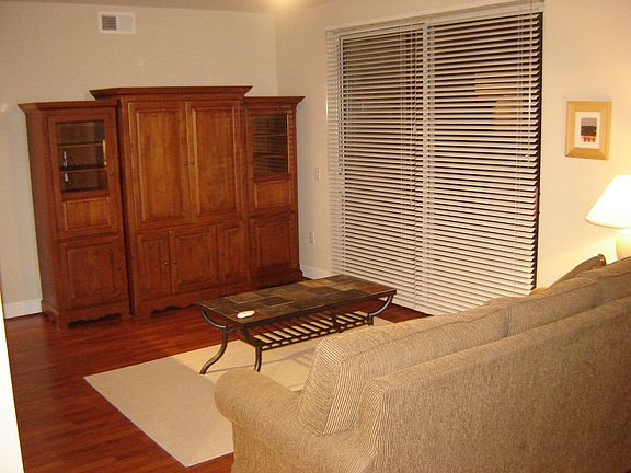 Hardwood floors in living area