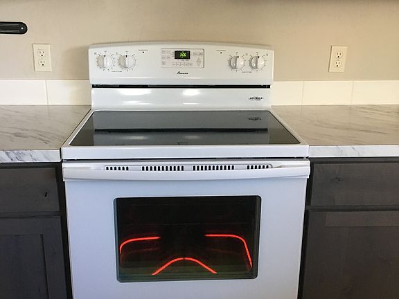glass-top range for easy cleaning
