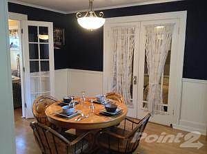 Dining room from kitchen swinging door