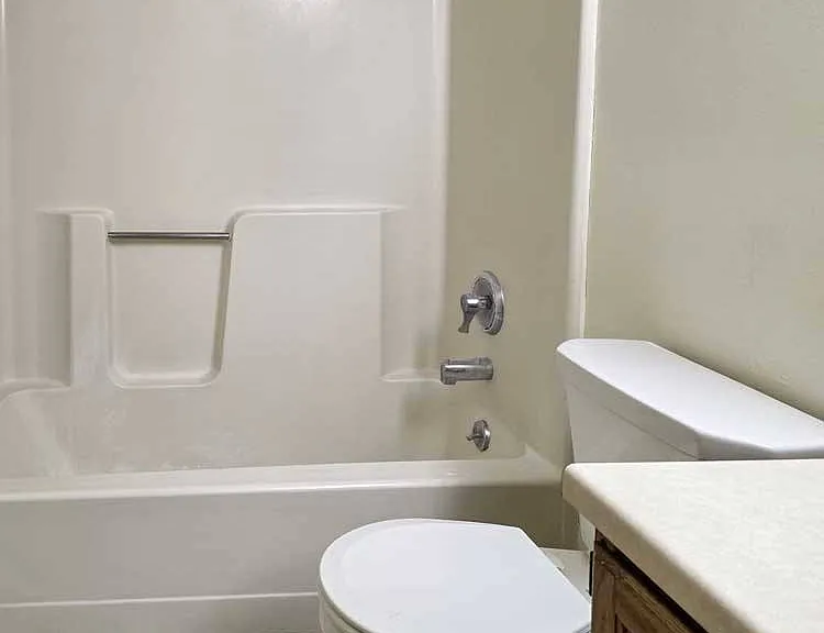 A clean, functional bathroom designed for daily routines.