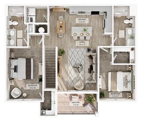 Floor plan 2 BR Grand Overlook