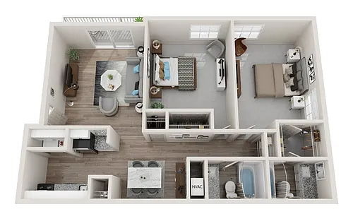 Floor plan 2 Bed 2 Bath