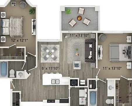 B4 2 bedroom 2 bathroom 1065 square feet B4 2 bedroom 2 bathroom 1065 square feet