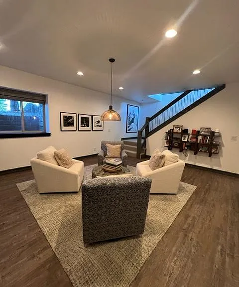 Basement level sitting area