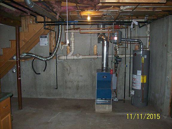 Upated Boiler and hot water Tank/Washer Dryer Hookup