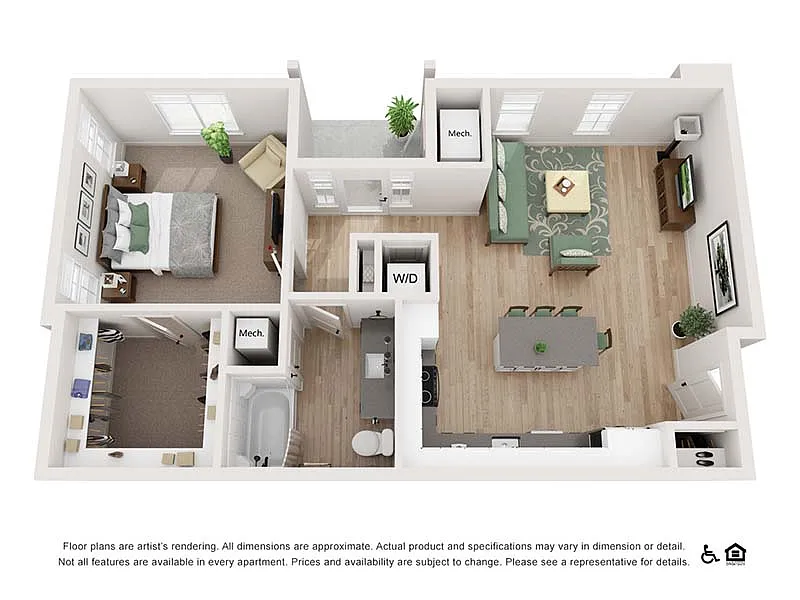 Floor plan 1X1-826