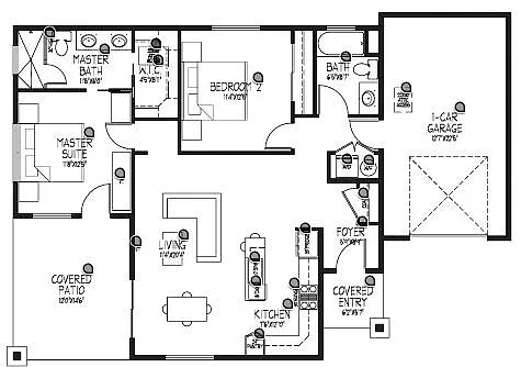 Floor plan Two Bedroom - 2BC - Detached