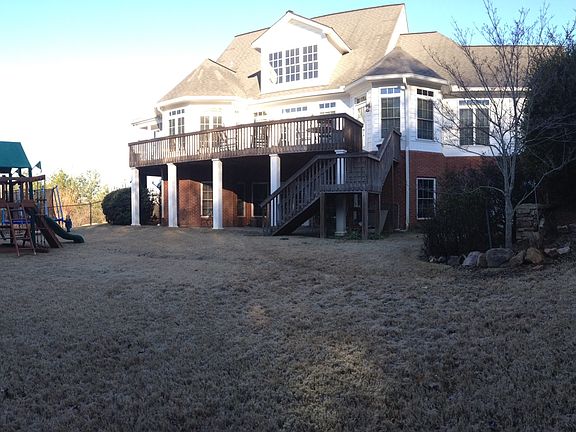 back yard, coated chain link