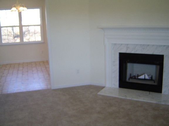 LVG RM w/ FP real marble hearth