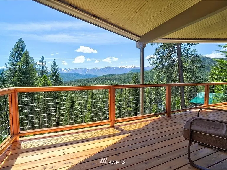 Covered deck off the basement (family/rec) room.