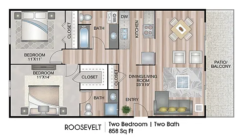 Floor plan Roosevelt - Premium