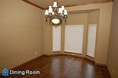 Formal dining with bay window 
