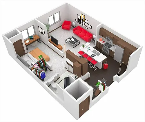 Floor plan One Bedroom B
