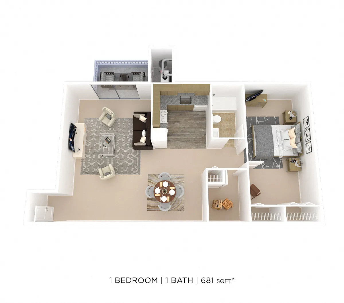 Floor plan One Bedroom