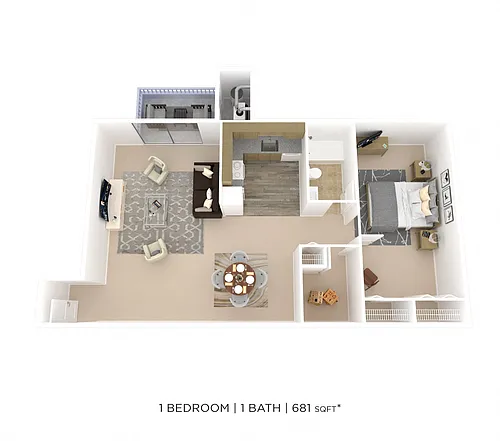 Floor plan One Bedroom