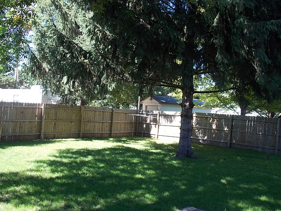 huge fenced in backyard