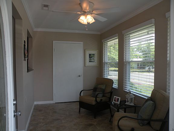 bright sun-filled porch
