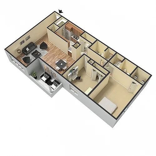 Floor plan Two Bedroom