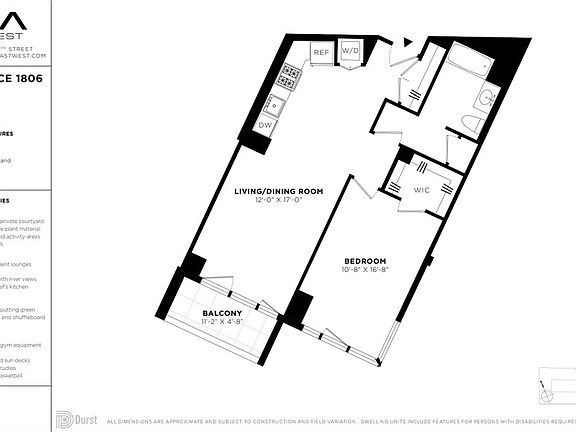 2nd image of 625 W 57th St APT 1806