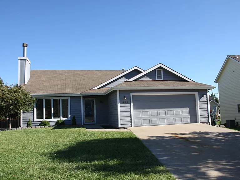 Home has been painted and is now a light gray color. We will take a new photo once the snow melts!