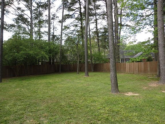 fenced back yard