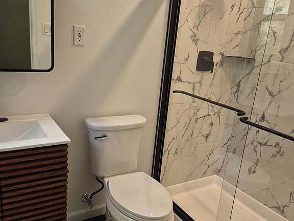 Newly renovated master bathroom