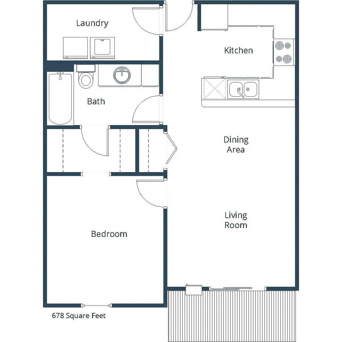 Floor plan One Bedroom 11A