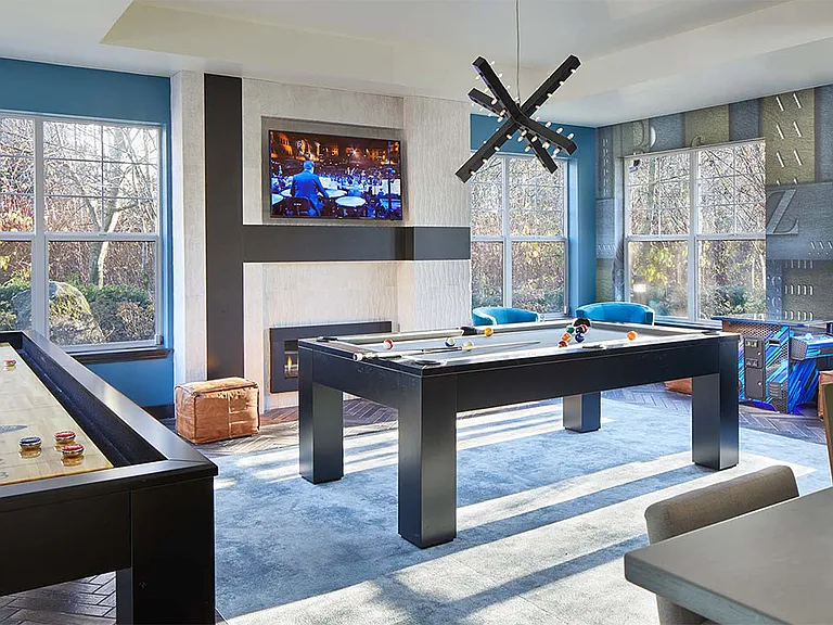 Apartment community Entertainment Room at Griffis North Creek in Bothell, Washington.