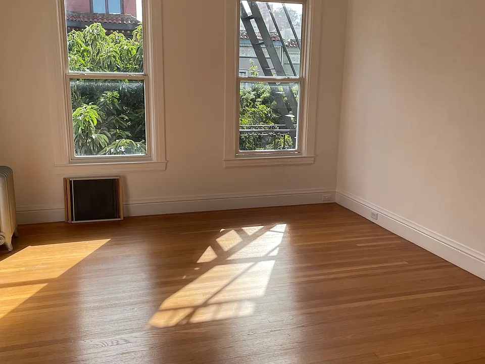 Bedroom, at opposite wall of windows is the walk in closet